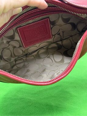 Vintage Y2K Coach 9541 Leather Red Soho Hobo Shoulder… - Gem
